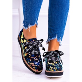 Brogues para mujer Lu Boo Suede Multicolor Moonlight negro 5