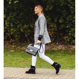 Botas de mujer con cremallera y lentejuelas negras Lu Boo Rafell negro 2