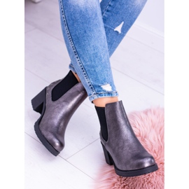 Sergio Leone Botines gris oscuro En el poste de Megusto negro 2 Sergio Leone Botines gris oscuro En el poste de Megusto negro 2