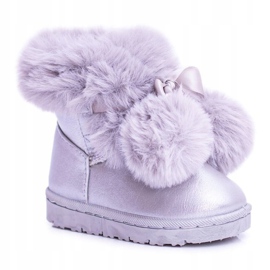 FRROCK Botas de nieve para niños con calefacción Szare Roofy gris 5