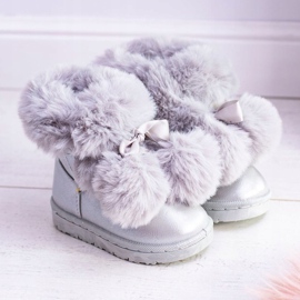 FRROCK Botas de nieve para niños con calefacción Szare Roofy gris 1