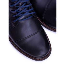 Botas de cuero Nikopol para hombre Botas Ford negras negro 4