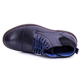 Botas de cuero Nikopol para hombre Botas Ford negras negro 5