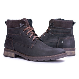 Botas cálidas de hombre de cuero negro Neex Kobe marrón 3