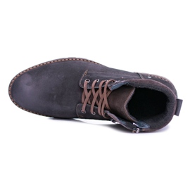 Botas cálidas de hombre de cuero negro Neex Kobe marrón 4