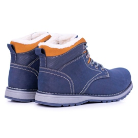 Vico Cálidos zapatos de trekking de hombre azul marino con forro polar Nuss 2