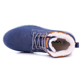 Vico Cálidos zapatos de trekking de hombre azul marino con forro polar Nuss 4
