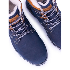 Vico Cálidos zapatos de trekking de hombre azul marino con forro polar Nuss 5