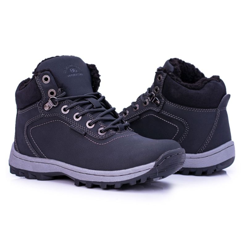 Ax Boxing Zapatos negros de trekking Intenso para hombre con forro polar 1