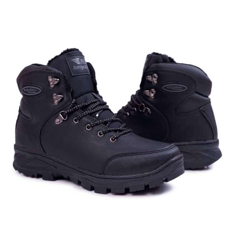 Ax Boxing Zapatos de trekking con pelo para hombre Black Hear negro 1