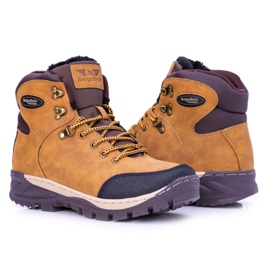 Ax Boxing Calzado Calzado de Trekking para Hombre Camel Hear con piel marrón 1