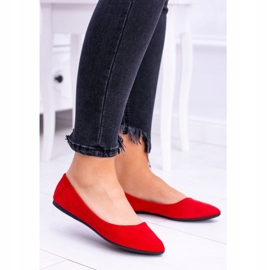 PS1 Bailarinas de mujer rojas Suede Dermeno rojo 4