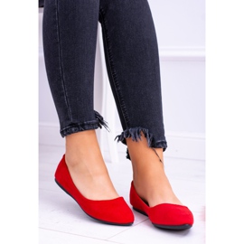 PS1 Bailarinas de mujer rojas Suede Dermeno rojo 3