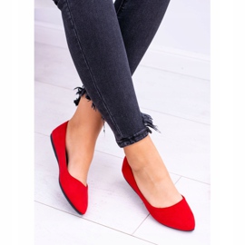 PS1 Bailarinas de mujer rojas Suede Dermeno rojo 2