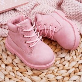 FRROCK Botas Niños Trappers Rosa Polvo Dexter 1