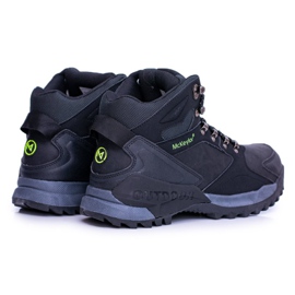 Mckeylor Zapatos de trekking negros para hombre calentados con forro polar Padava 2