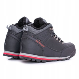Mckeylor Zapatos de trekking negros para hombre con forro polar reflectante 2