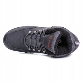 Mckeylor Zapatos de trekking negros para hombre con forro polar reflectante 4