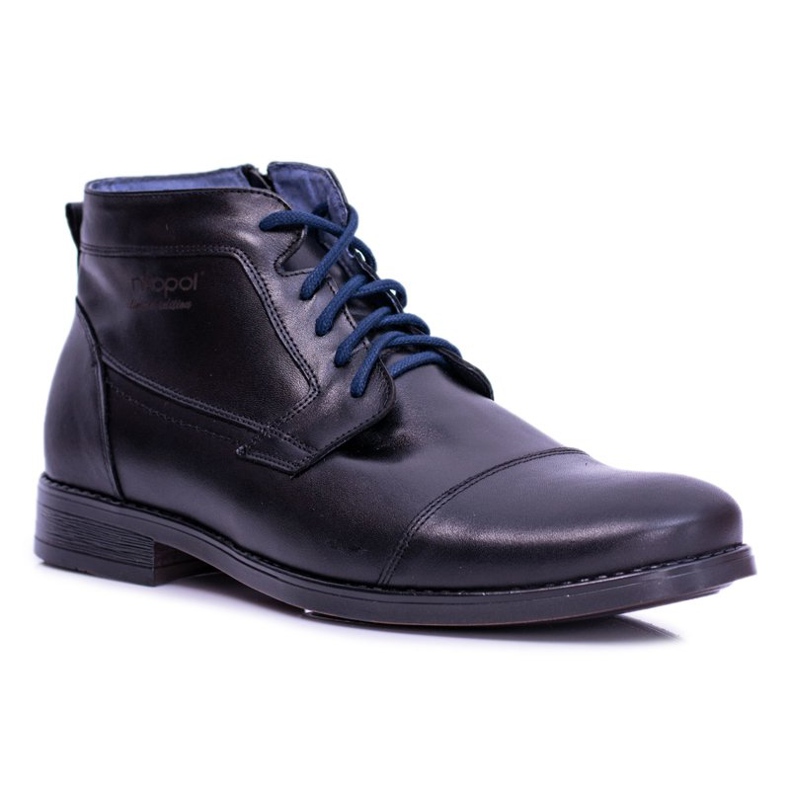 Nikopol Botas de cuero negro para hombre con cremallera de Gregory 1