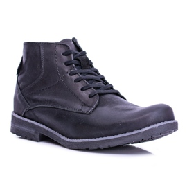 Botas De Cuero Para Hombre Con Cremallera Negro Cálido Komodo 731 1 Botas De Cuero Para Hombre Con Cremallera Negro Cálido Komodo 731 1