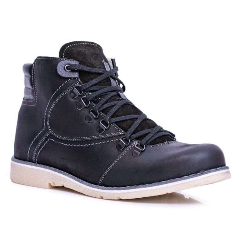 Botas de piel cálidas negras para hombre Komodo 733 negro 1