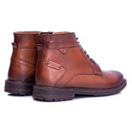 Iguana Botas de hombre marrones, botas de abrigo de cuero Devenor marrón 2