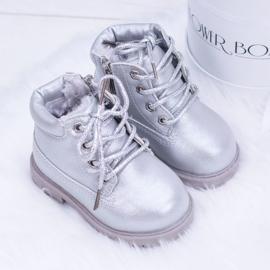 FRROCK Botas Dexter Trappers con aislamiento plateado para niños plata 2