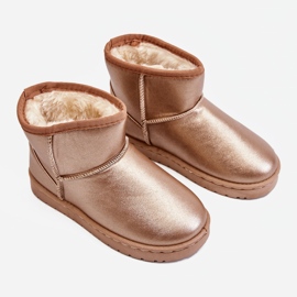 FRROCK Botas de nieve cálidas para niños color champán Scooby rosado 2