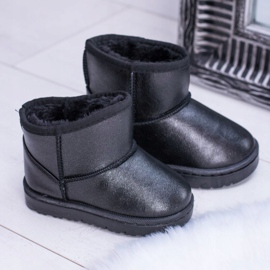 FRROCK Botas de nieve para niños Warm Black Scooby negro 4