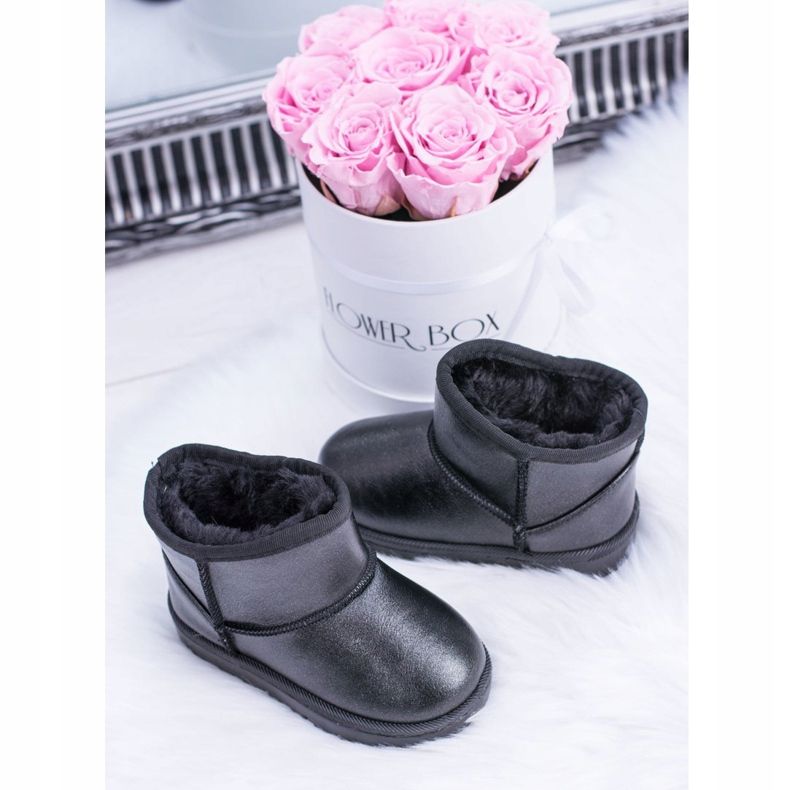 FRROCK Botas de nieve para niños Warm Black Scooby negro 2