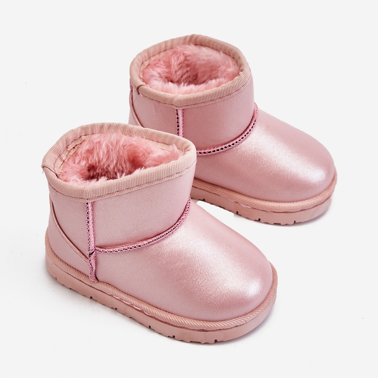FRROCK Botas de nieve rosadas de Scooby para niños cálidos rosado rosado 2