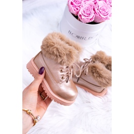 Botas cálidas para niños Trappers Pink Gold Phobos rosado rosado 3