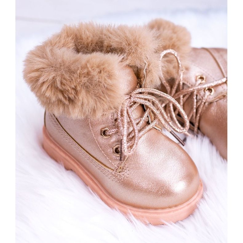 Botas cálidas para niños Trappers Pink Gold Phobos rosado rosado 2