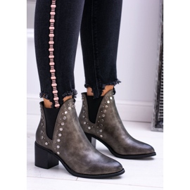 FRERY Botines de mujer Jodhpur boots Rivets Savage gris 2