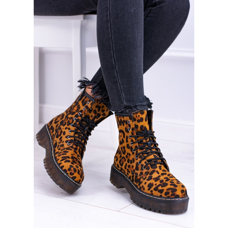 FRID Botas altas de mujer con estampado de leopardo Grande marrón 1