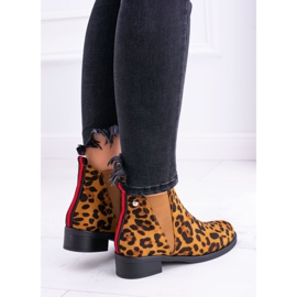 Botas de mujer con estampado de leopardo Midas Jodhpur boots marrón 4