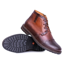 Joker Botas de hombre Botas de cuero polaco Cognac Testo marrón 3