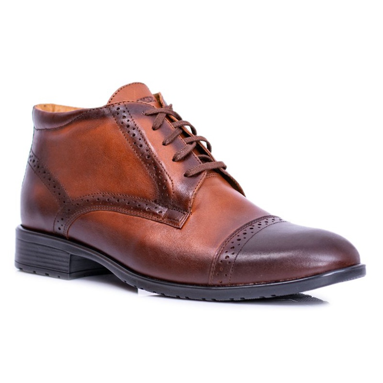 Joker Botas de abrigo para hombre Botas de cuero pulido Cognac Columbs marrón 1 Joker Botas de abrigo para hombre Botas de cuero pulido Cognac Columbs marrón 1