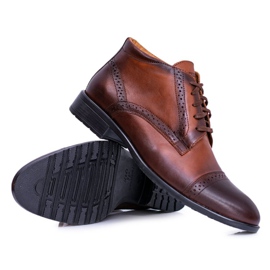 Joker Botas de abrigo para hombre Botas de cuero pulido Cognac Columbs marrón 2 Joker Botas de abrigo para hombre Botas de cuero pulido Cognac Columbs marrón 2