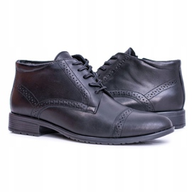 Joker Botas cálidas para hombre, cuero pulido, negro, Columbs 3