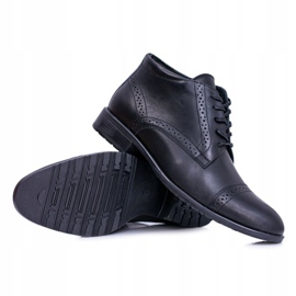 Joker Botas cálidas para hombre, cuero pulido, negro, Columbs 4