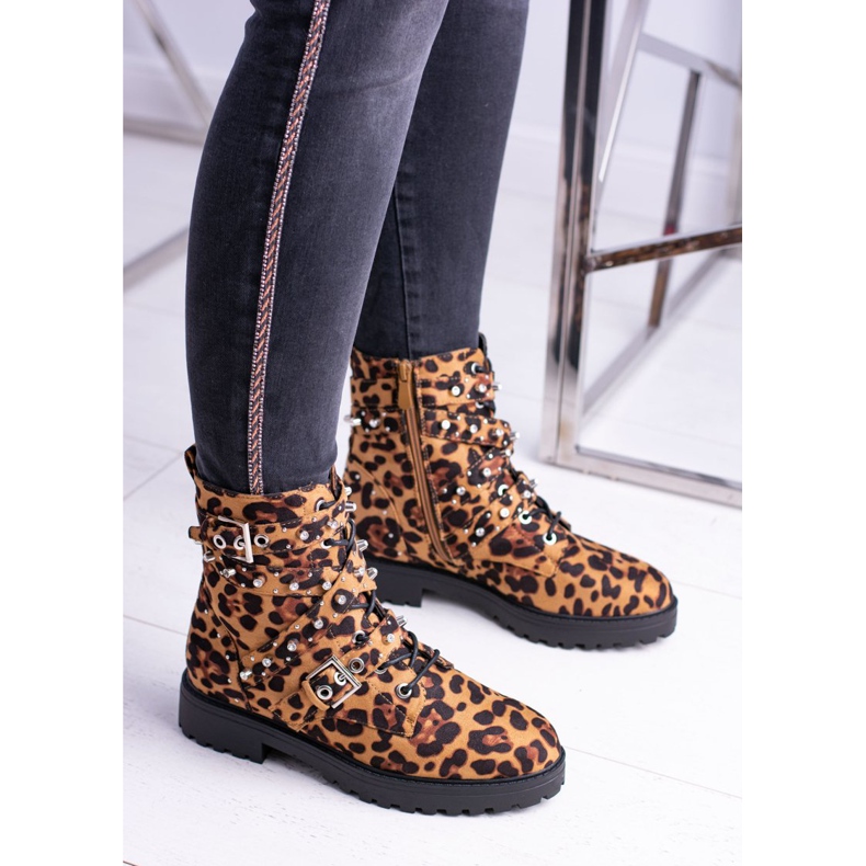 Botas altas de mujer con estampado de leopardo Albere marrón 2 Botas altas de mujer con estampado de leopardo Albere marrón 2