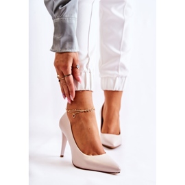 Sergio Leone Pearl Salón Stilettos Beige Feliciana 1