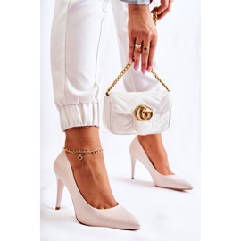 Sergio Leone Pearl Salón Stilettos Beige Feliciana 4