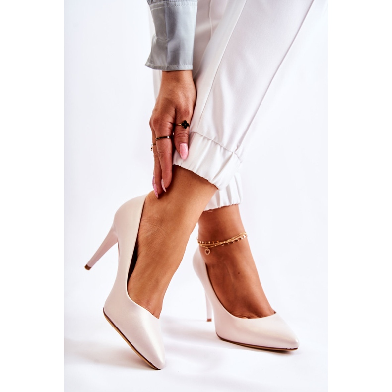 Sergio Leone Pearl Salón Stilettos Beige Feliciana 2