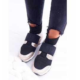 Zapatos Deportivos de Mujer Lu Boo con Calcetín Dorado Glitter Phantom negro multicolor amarillo 1