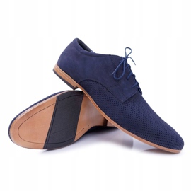 Bednarek Polish Shoes Hombres Brogues Bednarek Nubuck Calado Azul Marino Hermes 3