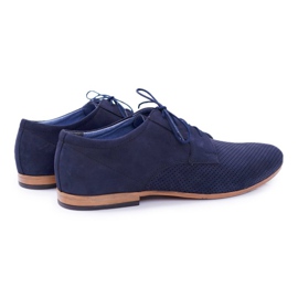 Bednarek Polish Shoes Hombres Brogues Bednarek Nubuck Calado Azul Marino Hermes 4