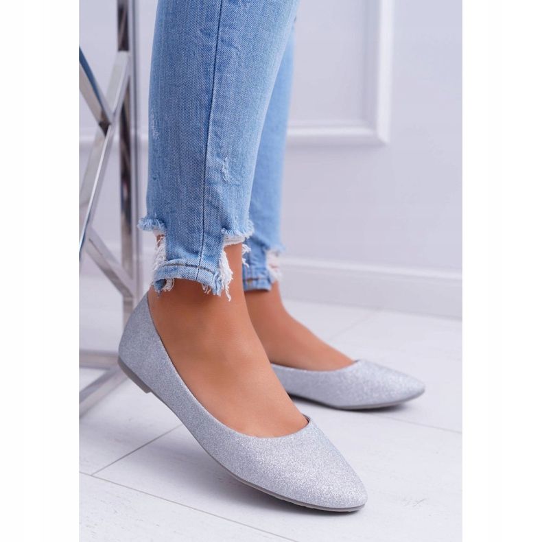 PS1 Bailarinas de Mujer Glitter Silver Fifi gris 1