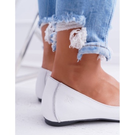 Bailarinas para mujer Maciejka Leather Open Toes 03497-59 blanco 7